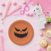 オレンジハロウィーンパンプキンハロウィーンのカボチャのちょうちん ペーパープレート (パーティー)