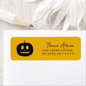 オレンジハロウィーンブラックパンプキン ラベル (インサイチュ)