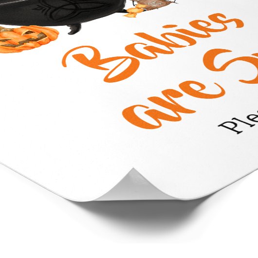 オレンジハロウィーンベビーは醸造ベビーは甘い ポスター (角)