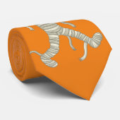 オレンジハロウィーンミイラのネクタイ – メンズタイ懸命 ネクタイ (ロール)