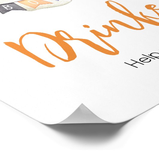 オレンジハロウィーンリトルブベビーシャワードリンク ポスター (角)