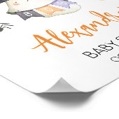 オレンジハロウィーン幽霊リトルブウェルカム ポスター (角)