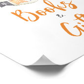 オレンジハロウィーン幽霊小さなブーブブックとギフト ポスター (角)