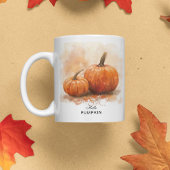 オレンジハローパンプキンウォーターカラーハロウィーンシーズン マグカップ