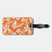 オレンジハワイのプリントの荷物のラベル ラゲッジタグ (裏面横)