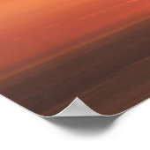 オレンジハワイアンサンセットスカイウィズバードアンドパームズ ポスター (角)