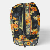 オレンジハワイアンハイビスカスアロハシャツトラベルバッグ ドップキット (右)