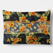 オレンジハワイアンハイビスカスアロハシャツ アクセサリーポーチ (裏面)