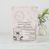 オレンジハワイパスポート結婚式招待状 招待状 (スタンド正面)
