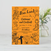 オレンジハンドドロッドカウボーイテーマハローウィンパーティ 招待状 (スタンド正面)