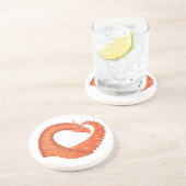 オレンジハートドラゴンの白 コースター (側面)