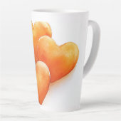 *オレンジハート水彩 カフェラテマグ (右アングル)
