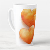 *オレンジハート水彩 カフェラテマグ (左アングル)