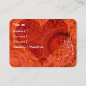 オレンジハート渦巻き 名刺 (正面)