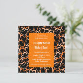 オレンジハート結婚式招待状 招待状 (スタンド正面)