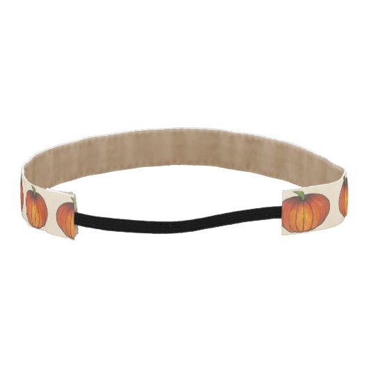 オレンジハーベストパンプキンハロウィンサンクスギビング秋 アスレチックヘッドバンド (裏面)