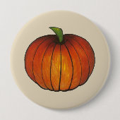 オレンジハーベストパンプキンパッチ秋秋 缶バッジ (正面)