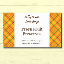 オレンジハーベストプライド編集可能キャニングステッカー 長方形シール