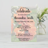 オレンジハーベストムーンオリエンタルポピーブライダルシャワー 招待状 (スタンド正面)