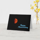 オレンジハーベストムーン記念日 カード (黄色い花)