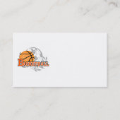 オレンジバスケットボールのTシャツおよびギフト 名刺 (裏面)