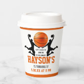 オレンジバスケットボールボーイ5thバースデーパーティー 紙コップ (正面)