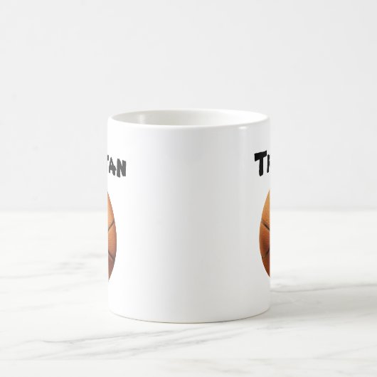 オレンジバスケットボール、コーヒーマグ付きトリスタン名 コーヒーマグカップ (中央)