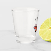 オレンジバタフライアゲハチョウ エレガント ショットグラス (左)