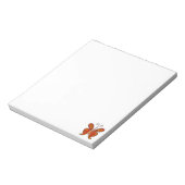 オレンジバタフライイラストレーション ノートパッド (回転)