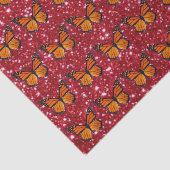 オレンジバタフライオンレッドグリッターティッシュペーパー 薄葉紙 (詳細)