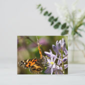 オレンジバタフライオンワイルドヒアシンスのアパレル&ギフト ポストカード (スタンド正面)
