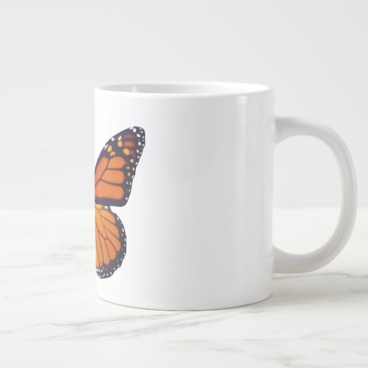 オレンジバタフライジャンボマグ ジャンボコーヒーマグカップ (右)