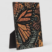 オレンジバタフライファンタジー抽象芸術アート フォトプラーク (側面)