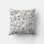 オレンジバタフライモノグラムのフローラ クッション (裏面)