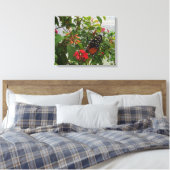 オレンジバタフライ キャンバスプリント (インサイチュ (寝室))