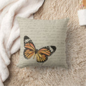 オレンジバタフライ クッション (ブランケット)
