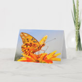 オレンジバタフ食べ物を与えィーズ サンキューカード (裏面)