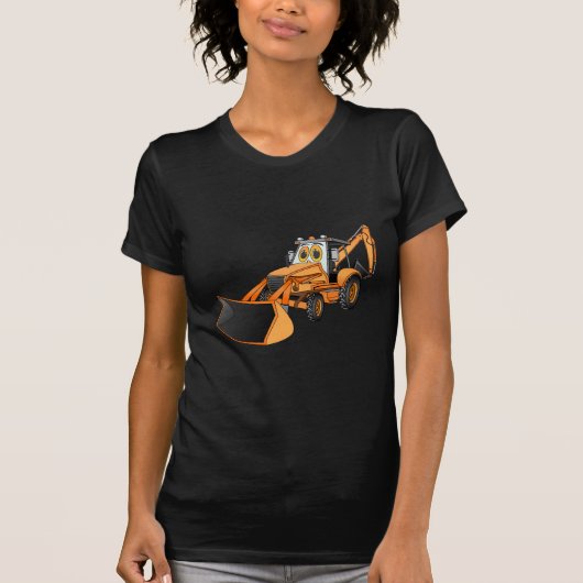 オレンジバックホー漫画 Tシャツ (正面)