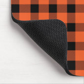 オレンジバッファローカントリーランバージャックプレイド マウスパッド (コーナー)