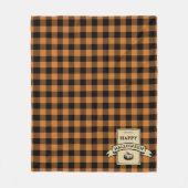 オレンジバッファロープライド フリースブランケット (正面)