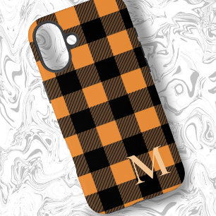 オレンジバッファロープレイドチェック iPhone 16 PLUSケース
