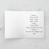 オレンジバナナのノックノックの冗談の挨拶状 カード (内部)