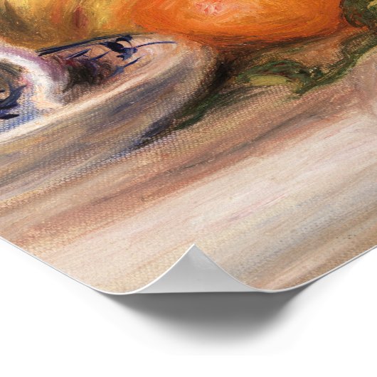 オレンジバナナスアンドティーカップbyオーギュストルノアール ポスター (角)