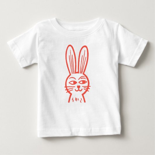 オレンジバニー ベビーTシャツ (正面)