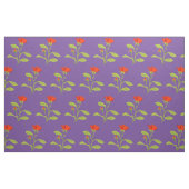 オレンジバラとバ離れド ファブリック (ファットクウォーター)