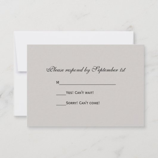 オレンジバラとホワイトパールウェディングRSVPカード 出欠カード (裏面)