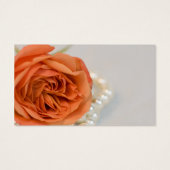 オレンジバラとホワイトパール結婚式の引き出物ラベル (裏面)