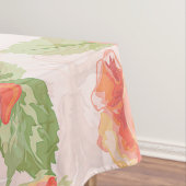 オレンジバラと白クラシックプリントテーブルクロス テーブルクロス (インサイチュ)