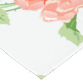 オレンジバラと白クラシックプリント テーブルクロス (アングル)