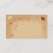 オレンジバラの秋の結婚式座席表 プレイスカード (裏面)